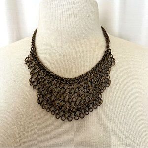 Vintage brass chain necklace
